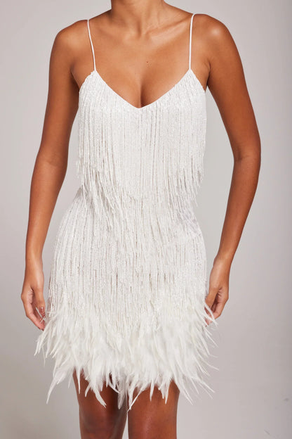 Brielle – Feather Mini Dress