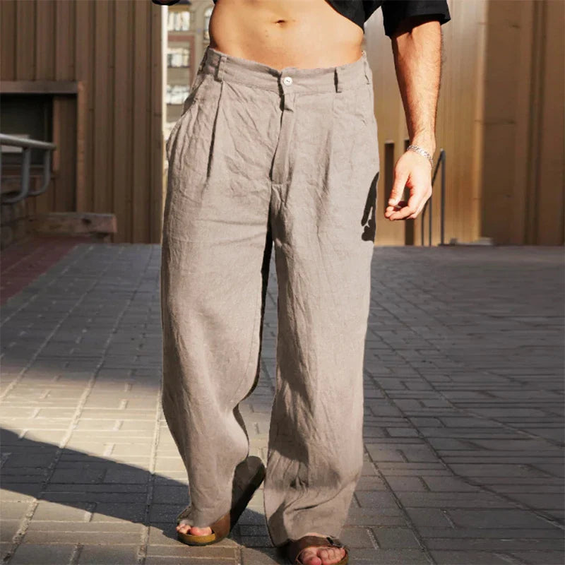 Malik – Wide-Leg Linen Pants